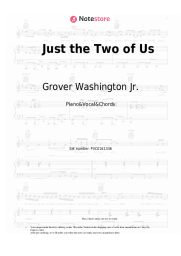 Sheet music, chords Grover Washington Jr., Bill Withers - Just the Two of Us