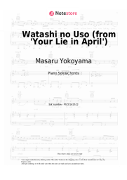 Sheet music, chords Masaru Yokoyama - Watashi no Uso (from 'Your Lie in April')