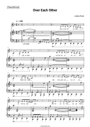 Sheet music, chords Linkin Park - Over Each Other