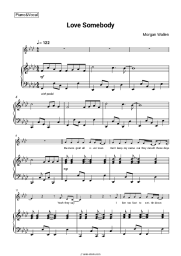 Sheet music, chords Morgan Wallen - Love Somebody