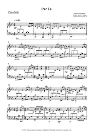Sheet music, chords Josh Groban - Per Te