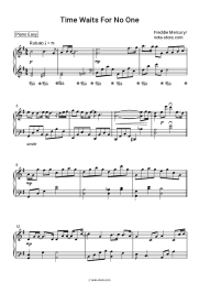 Sheet music, chords Freddie Mercury - Time Waits For No One