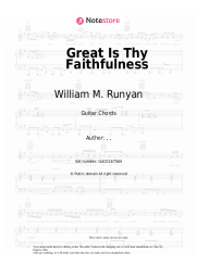 Sheet music, chords William M. Runyan - Great Is Thy Faithfulness