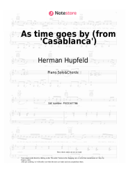 Sheet music, chords Herman Hupfeld, Dooley Wilson - As time goes by (from 'Casablanca')