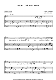 Sheet music, chords Kelsea Ballerini - Better Luck Next Time