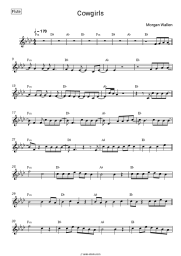 Sheet music, chords Morgan Wallen, ERNEST - Cowgirls