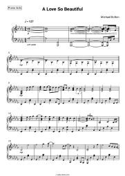 Sheet music, chords Michael Bolton - A Love So Beautiful