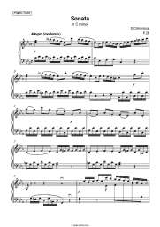 Sheet music, chords Domenico Cimarosa - Sonata in C minor C.28