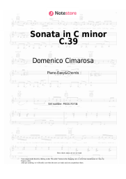 Sheet music, chords Domenico Cimarosa - Sonata in C minor C.39