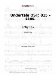 undefined Toby Fox - Undertale OST: 015 – sans.