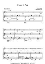 Sheet music, chords Gucci Mane - Proud Of You