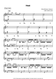 Sheet music, chords Chris Brown, Gunna - Heat