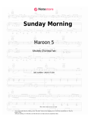 Sheet music, chords Maroon 5 - Sunday Morning