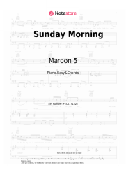 Sheet music, chords Maroon 5 - Sunday Morning