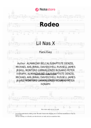 Sheet music, chords Lil Nas X, Cardi B - Rodeo
