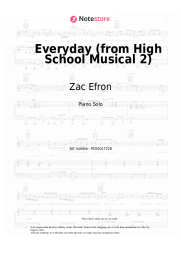 Sheet music, chords Zac Efron, Vanessa Hudgens - Everyday (from High School Musical 2)