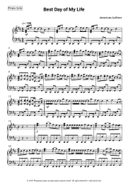 Sheet music, chords American Authors - Best Day of My Life