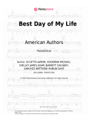 Sheet music, chords American Authors - Best Day of My Life