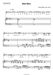 Sheet music, chords Misha Miller, Alex Velea - Bam Bam