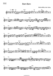 Sheet music, chords Misha Miller, Alex Velea - Bam Bam