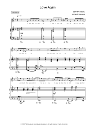 Sheet music, chords Daniel Caesar, Brandy - Love Again