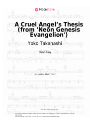 Sheet music, chords Yoko Takahashi - A Cruel Angel’s Thesis (from 'Neon Genesis Evangelion')