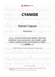 Sheet music, chords Daniel Caesar - CYANIDE