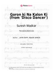 Sheet music, chords Suresh Wadkar, Usha Mangeshkar - Goron ki Na Kalon Ki (from 'Disco Dancer')