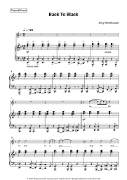 Sheet music, chords Amy Winehouse - Back to Black