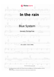 Sheet music, chords Blue System, Sandra - In the rain