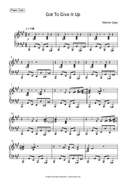 Sheet music, chords Marvin Gaye - Got To Give It Up