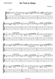 Sheet music, chords Tina Dico - No Time to Sleep