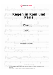 Sheet music, chords il Civetto - Regen in Rom und Paris