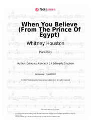 Sheet music, chords Whitney Houston, Mariah Carey - When You Believe (From The Prince Of Egypt)