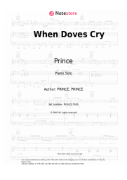 Sheet music, chords Prince - When Doves Cry