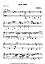 Sheet music, chords Aloe Blacc - Same Blood