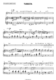 Sheet music, chords Bad Bunny - TURiSTA