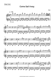 Sheet music, chords Styx - Come Sail Away