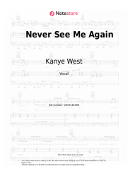 undefined Kanye West - Never See Me Again