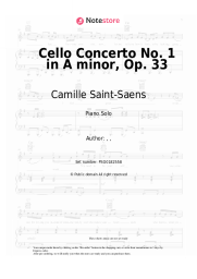 Sheet music, chords Camille Saint-Saens - Cello Concerto No. 1 in A minor, Op. 33