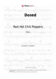 Sheet music, chords Red Hot Chili Peppers - Dosed