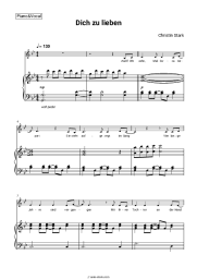 Sheet music, chords Christin Stark - Dich zu lieben