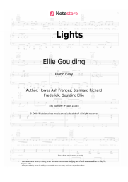 Sheet music, chords Ellie Goulding - Lights