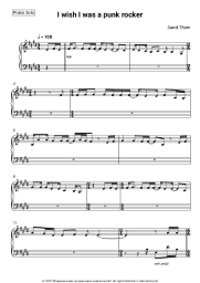 Sheet music, chords Sandi Thom - I wish I was a punk rocker