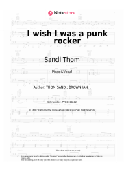 Sheet music, chords Sandi Thom - I wish I was a punk rocker