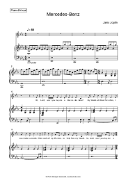 Sheet music, chords Janis Joplin - Mercedes Benz