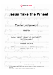 Sheet music, chords Carrie Underwood - Jesus Take the Wheel