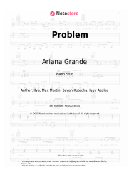 Sheet music, chords Ariana Grande, Iggy Azalea - Problem