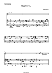 Sheet music, chords Bad Bunny - NUEVAYoL