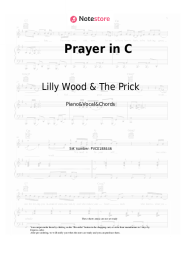 Sheet music, chords Lilly Wood & The Prick - Prayer in C 